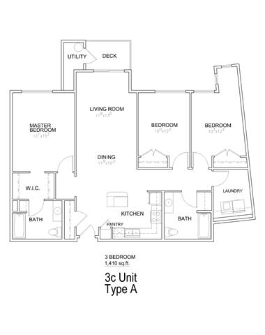 Merona Floor Plan at 644 City Station, Salt Lake City