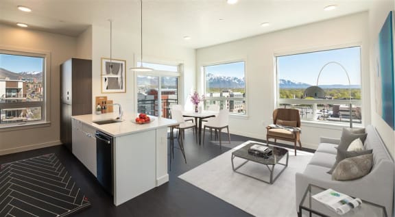 Kitchen With Dining Area at Quattro, Salt Lake City, 84111