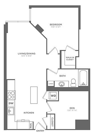 A black and white image of a house floor plan.