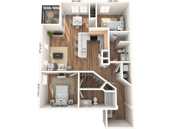 Two Bedroom Two Bedroom