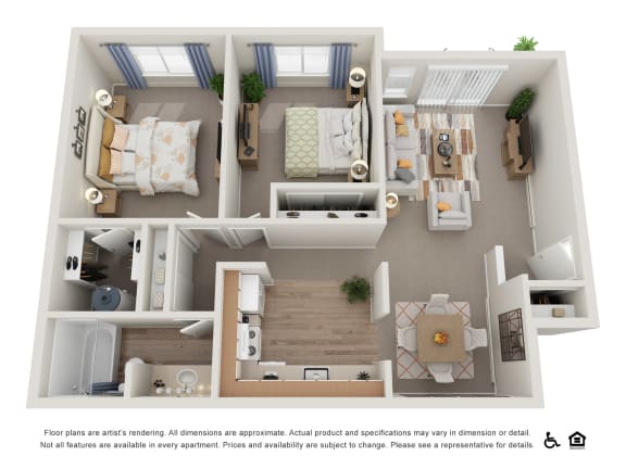 2x1 Floor Plan at Veri at Timberhill, Corvallis, OR