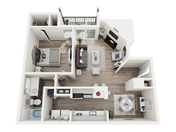 Floor Plan  a 2 bedroom192 sq ft floor plan