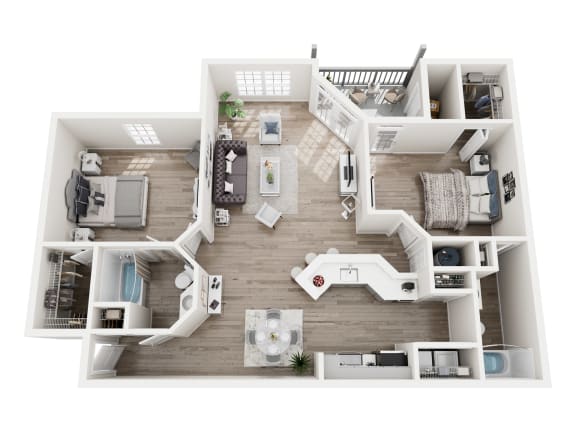 a 1 bedroom floor plan  395