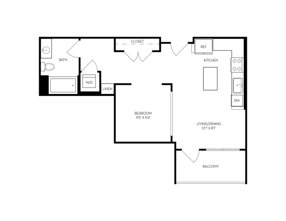 Floor Plan  a floor plan of a house at VORA LUX, California