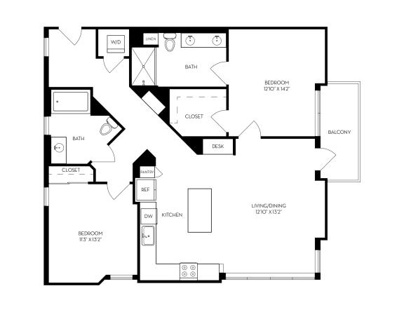 a floor plan of a house at VORA LUX, California