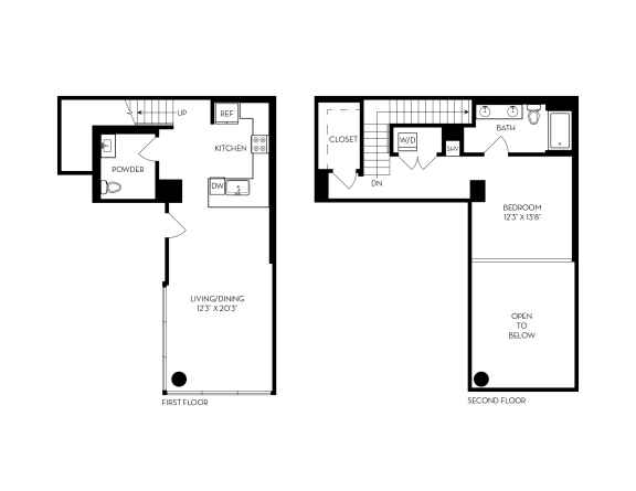 bedroom floor plan | the columbia apartments at VORA LUX, San Diego, 92120