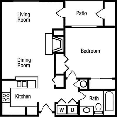 Floor Plan  one bedroom one bathroom