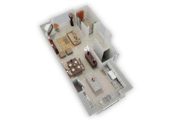 Floor Plan  Genoa first level floor plan 3D