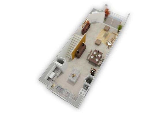 Floor Plan  Windward first level floor plan 3D