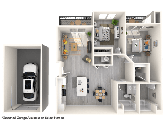 2 bedroom floorplan