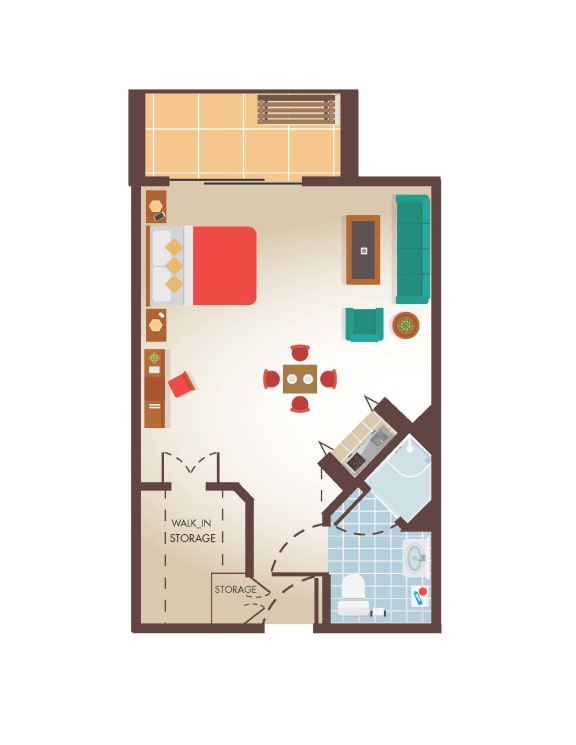 Studio Large Floor Plan at Legacy Hills at Poway, Poway, CA, 92064