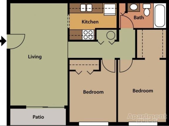 Hogan Renovated FloorPlan at St. Andrews Palm Beach Apartments, Florida, 33411