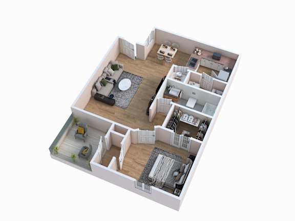 Floor Plan  1 Bed 1 Bath Floorplan at Borgata Condominiums, Nevada
