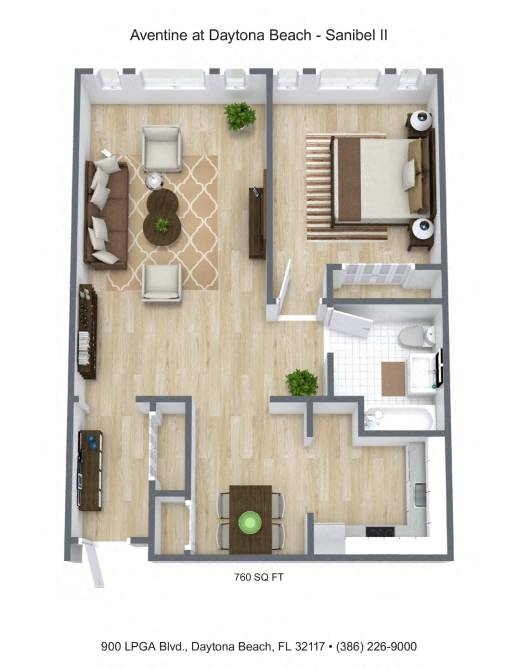Aventine at Daytona Beach - Sanibel II floor plan.