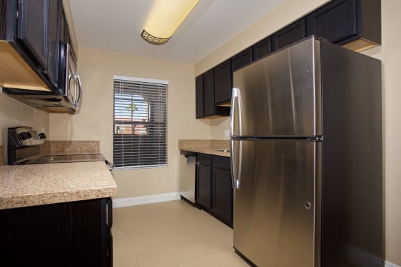 Newly Renovated Kitchen In Communityat Sky Court Harbors at The Lakes Apartments, Las Vegas, 89117