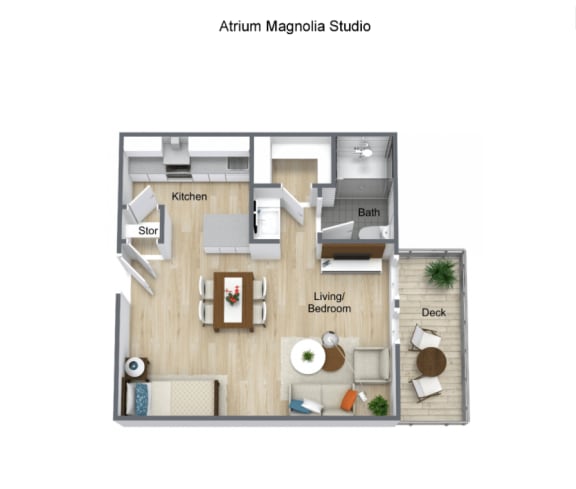 Studio floor plan at The Atrium at Carmichael Apartments, Carmichael, CA,32303