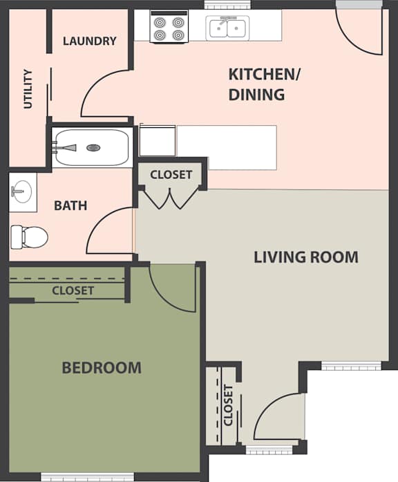 Floor Plans of Elim Manor Elderly Housing in Columbus OH