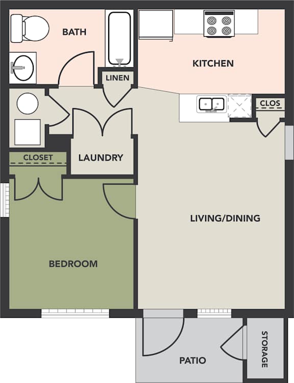 1 Bedroom, 1 Bath
