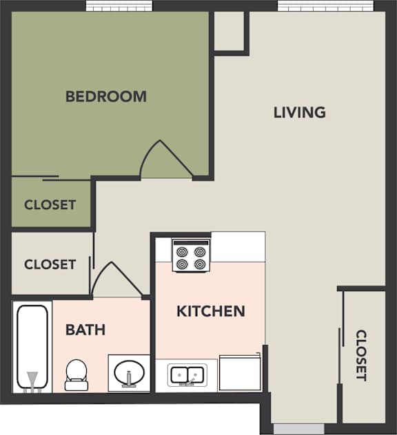 1 Bedroom, 1 Bath