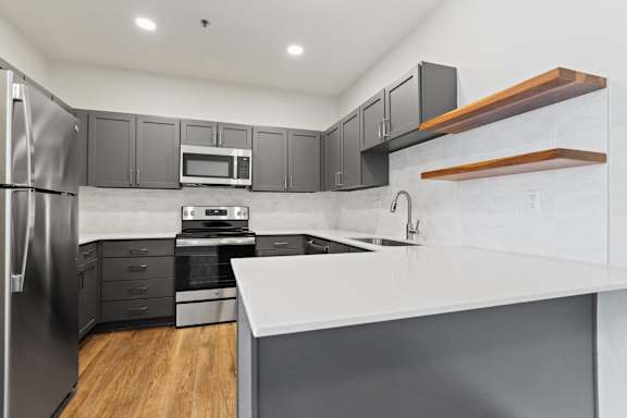 Updated Kitchen at Switchback on Platte Apartments in Littleton, CO