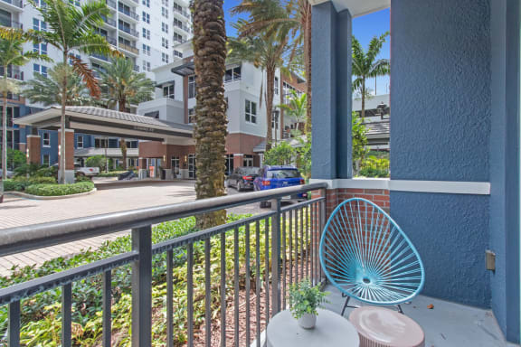 Patio at One Plantation in Plantation, FL 33324