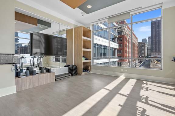 Fitness Center at The Elle Apartments in Chicago, IL 60605