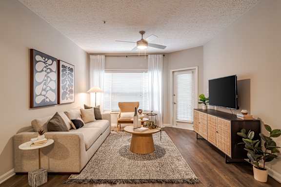 Living Room Space at Willowest in Vinings Apartments in Atlanta, GA 30339