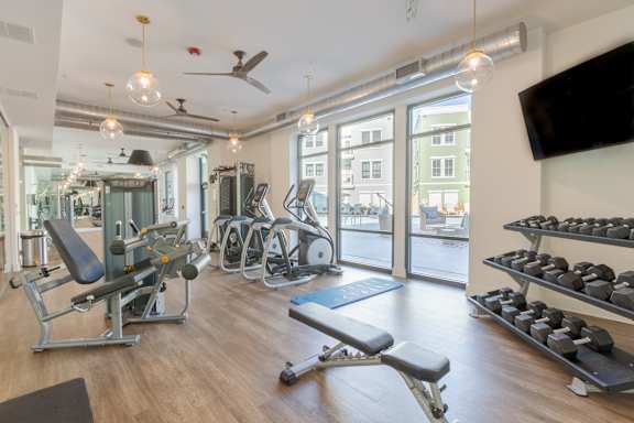 24-Hour Fitness Center at The Merchant Apartments in Charleston, SC 29403