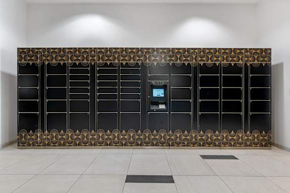 Package Pickup Lockers at G12 Apartments in Los Angeles, CA 90015