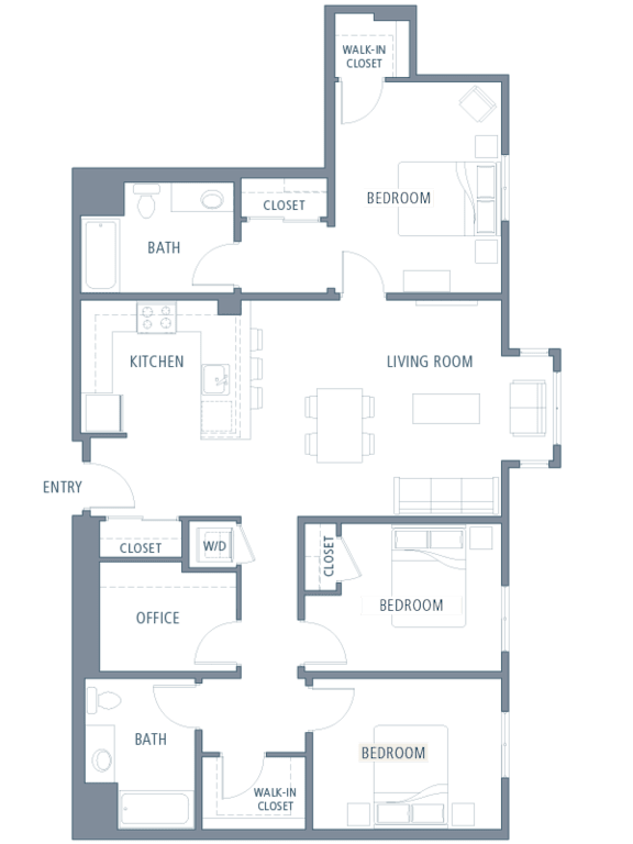 C3 Floor Plan at Aventine, Hercules, 94547