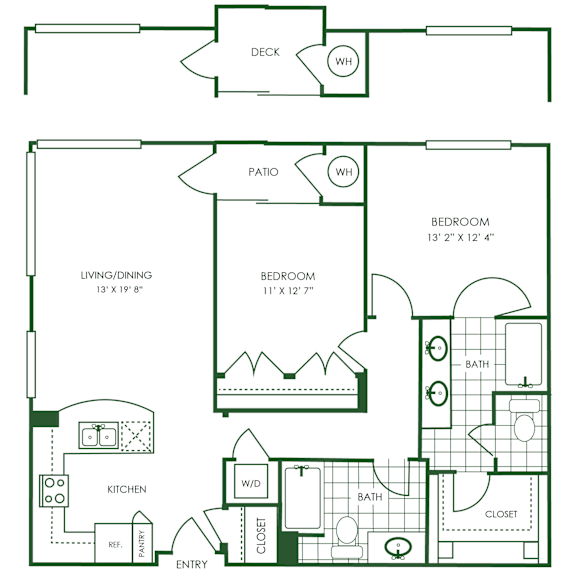 Floor Plan  2 Bed 2 Bath Floor Plan | 1,204 Sq. Ft. at Sorrel at Warner Center, Woodland Hills, CA