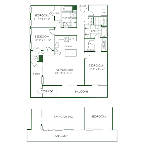 3 Bed 2 Bath Floor Plan | 1,531 Sq. Ft. at Sorrel at Warner Center, CA, 91367