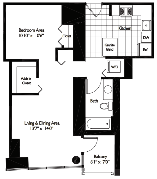 Tides | 0 Bed | 1 Bath | 14 Tides at Shoreham and Tides, Chicago, 60601