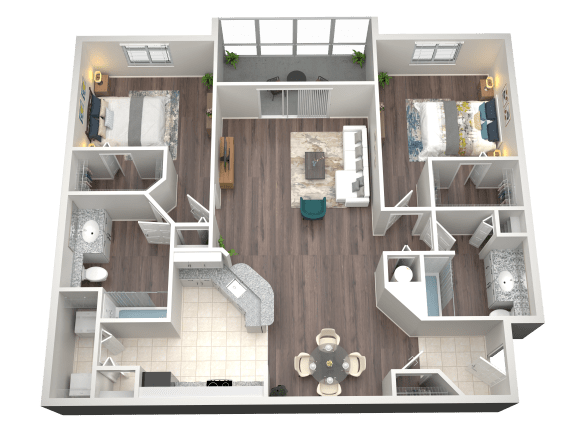 2 Bed 2 Bath Floor Plan | 1,116 Sq. Ft. at Verona at Boynton Beach in FL 33426