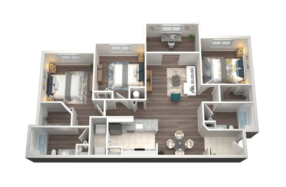 3 Bed 2 Bath Floor Plan | 1,387 Sq. Ft. at Verona at Boynton Beach in Boynton Beach, FL