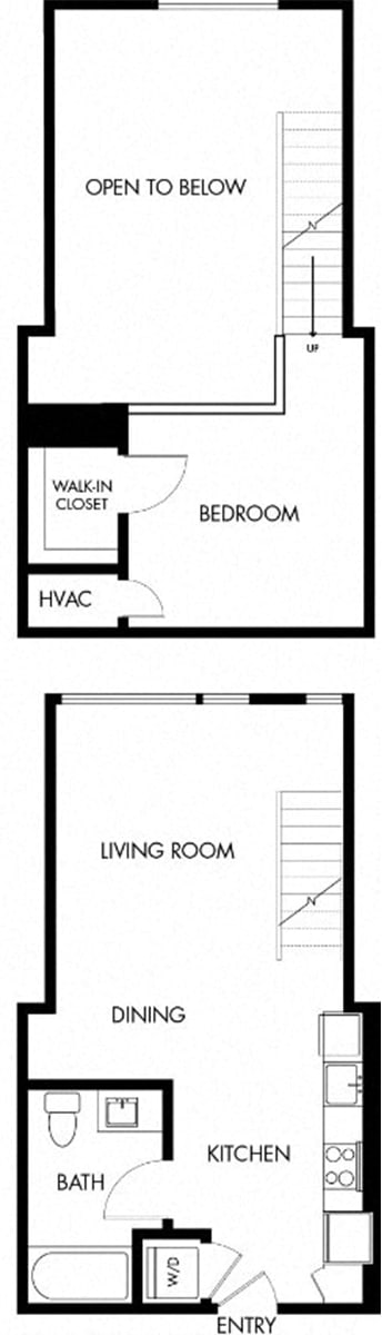 Studio 1 Bath Floor Plan | 737 Sq. Ft. at G12 Apartments, Los Angeles