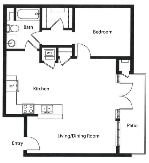Jack Rose Floor Plan at Chase Knolls, Sherman Oaks, CA, 91423