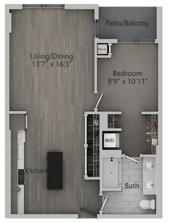 1 bed 1 bath G | 761 Sq. Ft. at The Mason Apartments, Chicago, IL