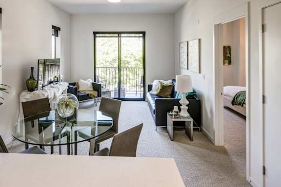 Spacious Living Room at Misora Apartments, San Jose, California