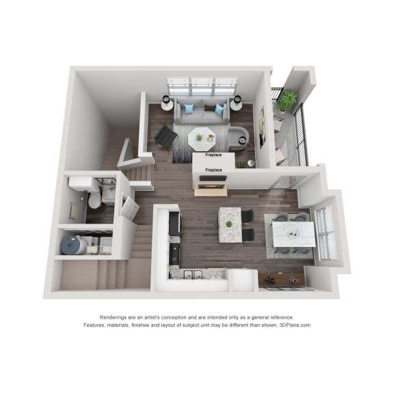 3 Bed 2.5 Bath Floor Plan | 1,516 Sq. Ft. at Mission Gate in TX 75024