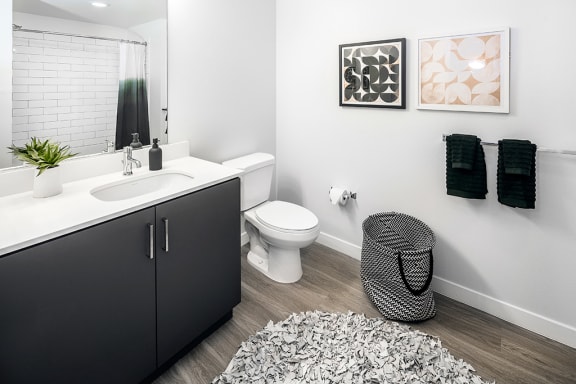 Bathroom With Bathtub at Olive DTLA, Los Angeles, California