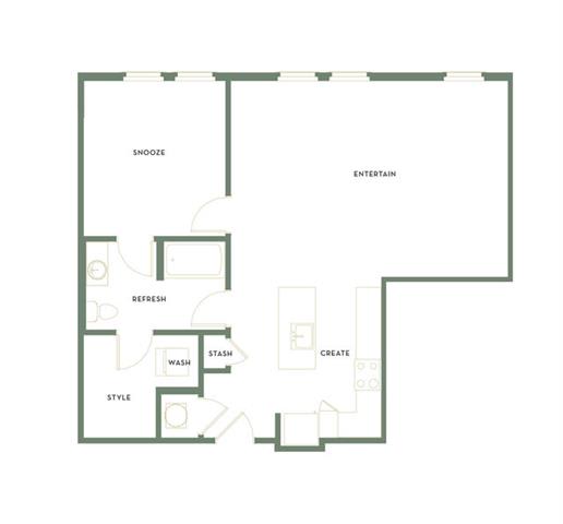 1 bed 1 bath J | 893  Sq. Ft. at The Merchant Apartments, Charleston, South Carolina