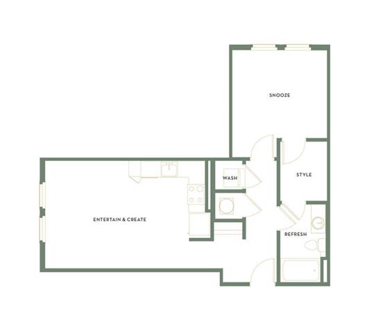 1 bed 1 bath C | 726 Sq. Ft. at The Merchant Apartments, Charleston, SC