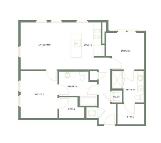 2 bed 2 bath G | 1,068 Sq. Ft. at The Merchant Apartments, Charleston, SC, 29403