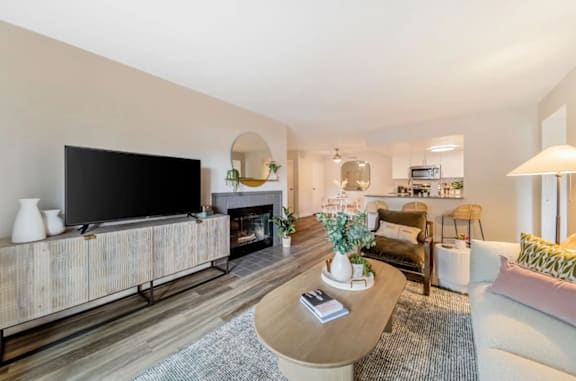 Living Room With TV at Citrine Hills, Ontario, California