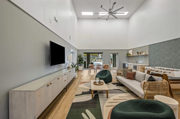 Clubroom With Foosball Table at Citrine Hills, Ontario, California