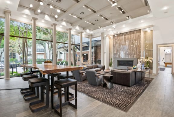 Residents Lounge Area at Mission Gate in Plano, Texas