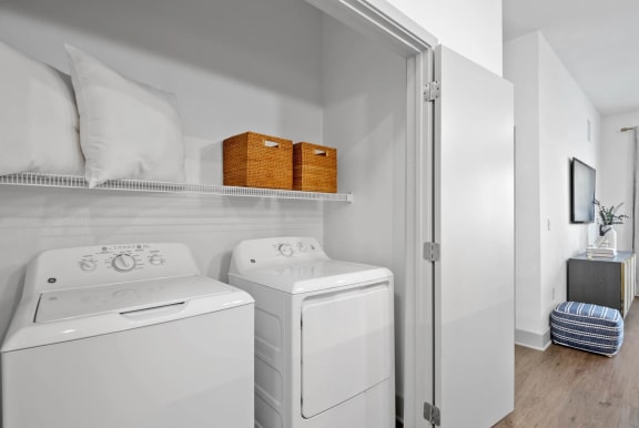 Full Size In-Unit Washer and Dryer at Abstract at Design District in Dallas, TX 75207