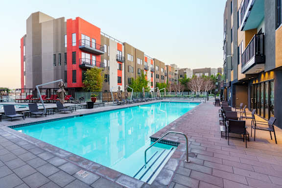 Sparkling Pool at Misora Apartments, San Jose, 95128
