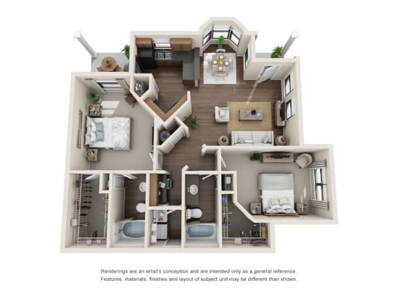 B5 Lower | Two Bed | Two Bath with 1,327 Sq. Ft. at Sladestone Shadow Creek in TX 77584